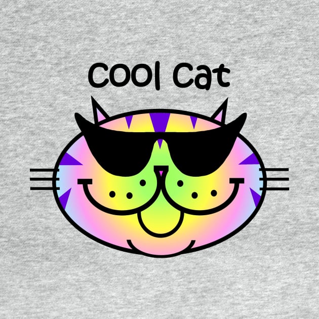 Cool Cat 2 - Rainbow Tabby by RawSunArt